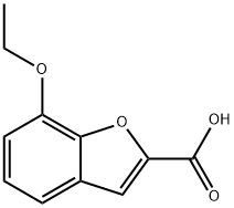 7-エトキシベンゾフラン-2-カルボン酸 化学構造式
