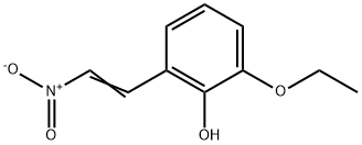 3-エトキシ-2-ヒドロキシ-B-ニトロスチレン 化学構造式