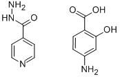 4-アミノ-2-ヒドロキシ安息香酸/4-ピリジンカルボン酸ヒドラジド,(1:1) 化学構造式