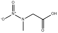 2-(メチルニトロアミノ)酢酸 化学構造式