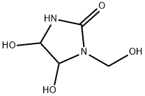 4,5-dihydroxy-1-(hydroxymethyl)imidazolidin-2-one 结构式