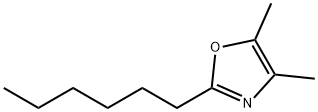 2-Hexyl-4,5-dimethyloxazole 结构式