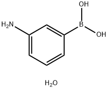 3-アミノフェニルボロン酸一水和物 化学構造式