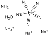 一氨合亚铁氰化二钠铵水合物, 206658-96-0, 结构式