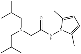 2-(ジイソブチルアミノ)-N-(2,5-ジメチル-1H-ピロール-1-イル)アセトアミド 化学構造式