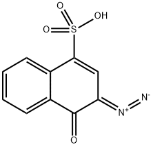 3-ジアゾ-3,4-ジヒドロ-4-オキソ-1-ナフタレンスルホン酸 化学構造式