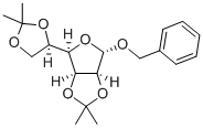 ベンジル2-O,3-O:5-O,6-O-ジイソプロピリデン-α-D-マンノフラノシド 化学構造式