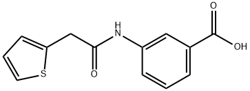 3-(2-噻吩-2-基乙酰基氨基)苯甲酸, 206983-05-3, 结构式