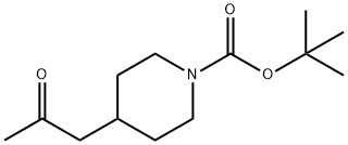 4-(2-氧代丙基)哌啶-1-羧酸叔丁酯 结构式