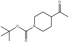 4-アセチルピペリジン-1-カルボン酸TERT-ブチル 化学構造式