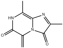 Imidazo[1,2-a]pyrazine-3,6(5H,7H)-dione, 2,8-dimethyl-5-methylene- (9CI) Struktur
