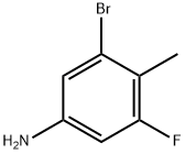 3-ブロモ-5-フルオロ-4-メチルアニリン 化学構造式