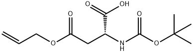 D-ASPARTIC ACID, N-[(1,1-DIMETHYLETHOXY)CARBONYL]-, 4-(2-PROPENYL) ESTER Struktur