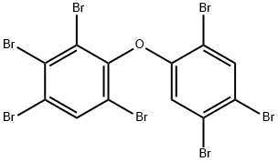 2,2′,3,4,4′,5′,6-ヘプタブロモジフェニルエーテル標準液 化学構造式