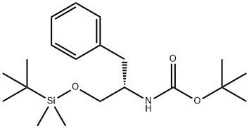 (S)-1-叔丁基二甲基硅氧基-3-苯基丙-2-基氨基甲酸叔丁酯,207122-29-0,结构式