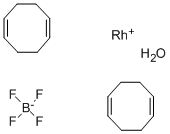 双(1,5-环辛二烯)四氟硼酸铑(Ⅰ)水合物,207124-65-0,结构式