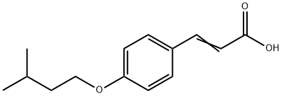 (2E)-3-[4-(3-methylbutoxy)phenyl]acrylic acid Structure