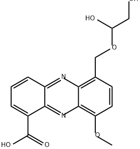 6-[(1,2-Dihydroxyethoxy)methyl]-9-methoxyphenazine-1-carboxylic acid|灰藤黄菌素 B
