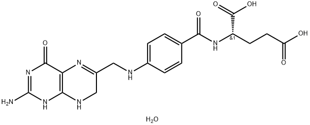 二氢叶酸二水, 207226-40-2, 结构式