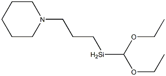 1-[3-[ジエトキシ(メチル)シリル]プロピル]ピペリジン 化学構造式