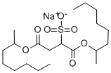 sodium 1,4-bis(1-methylheptyl) 2-sulphonatosuccinate  Struktur