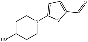 5-(4-ヒドロキシピペリジン-1-イル)チオフェン-2-カルボキシアルデヒド 化学構造式