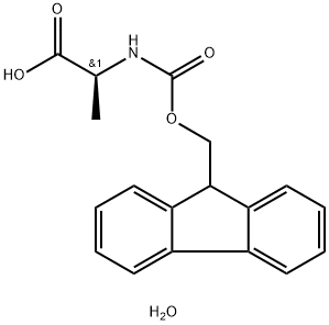 N-FMOC--L-丙氨酸单水合物, 207291-76-7, 结构式