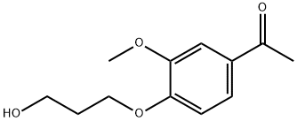 1-[4-(3-ヒドロキシプロポキシ)-3-メトキシフェニル]エタノン 化学構造式