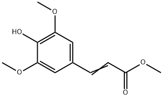 3-(4-ヒドロキシ-3,5-ジメトキシフェニル)プロペン酸メチル 化学構造式