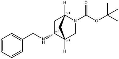 (1R,4R,5R)-REL-5-[(苯甲基)氨基]-2-氮杂双环[2.2.1]庚烷-2-羧酸叔丁酯, 207405-64-9, 结构式