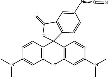 3',6'-ビス(ジメチルアミノ)-5-(イソチオシアナト)スピロ[イソベンゾフラン-1(3H),9'-[9H]キサンテン]-3-オン 化学構造式