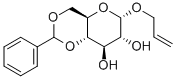 Allyl 4,6-O-benzylidene-alpha-D-glucopyranoside 化学構造式