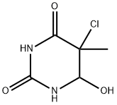 5-chloro-6-hydroxy-5,6-dihydrothymine Struktur