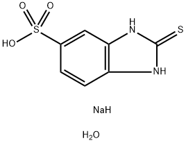 2-MERCAPTO-5-BENZIMIDAZOLESULFONIC ACID SODIUM SALT DIHYDRATE Structure