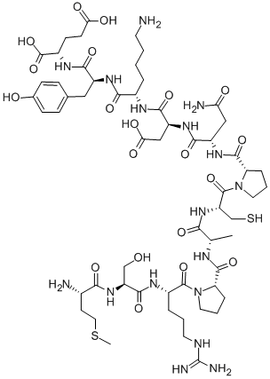 H-MET-SER-ARG-PRO-ALA-CYS-PRO-ASN-ASP-LYS-TYR-GLU-OH Structure