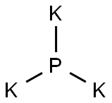 ホスフィニジン三カリウム 化学構造式