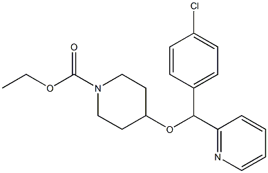 4-[(4-Chlorophenyl)-2-pyridinylmethoxy]-1-piperidinecarboxylic acid ethyl ester Structure