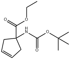 1-(BOC-氨基)-3-环戊烯甲酸乙酯,207729-00-8,结构式