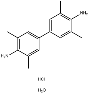 3,3′,5,5′‐テトラメチルベンジジン二塩酸塩水和物 化学構造式