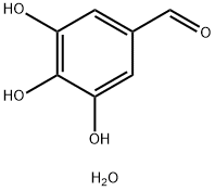 3,4,5-トリヒドロキシベンズアルデヒド一水和物 化学構造式