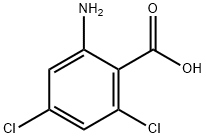 2-アミノ-4,6-ジクロロ安息香酸 化学構造式