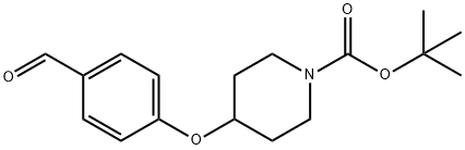 4-(4-FORMYL-PHENOXY)-PIPERIDINE-1-CARBOXYLIC ACID TERT-BUTYL ESTER Structure