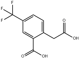 2-羧甲基-5-三氟甲基苯甲酸,207804-91-9,结构式