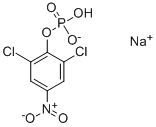 2,6-DICHLORO-4-NITROPHENYL PHOSPHATE MONOSODIUM SALT HYDRATE Structure