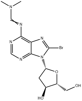 8-BROMO-N6-(DIMETHYLAMINOMETHYLIDENE)-2'-DEOXYADENOSINE Structure
