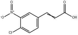 4-氯-3-硝基肉桂酸,20797-48-2,结构式