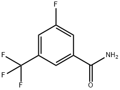 3-フルオロ-5-(トリフルオロメチル)ベンズアミド 化学構造式