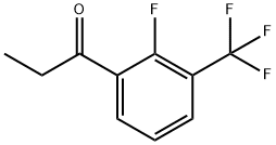 2'-フルオロ-3'-(トリフルオロメチル)プロピオフェノン 化学構造式