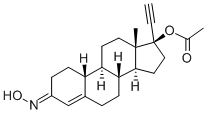 17-ALPHA-ETHYNYL-19-NORTESTOSTERONE ACETATE OXIME Structure