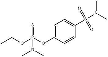 Dimethylaminophosphonothioic acid O-ethyl O-[4-(dimethylaminosulfonyl)phenyl] ester Struktur